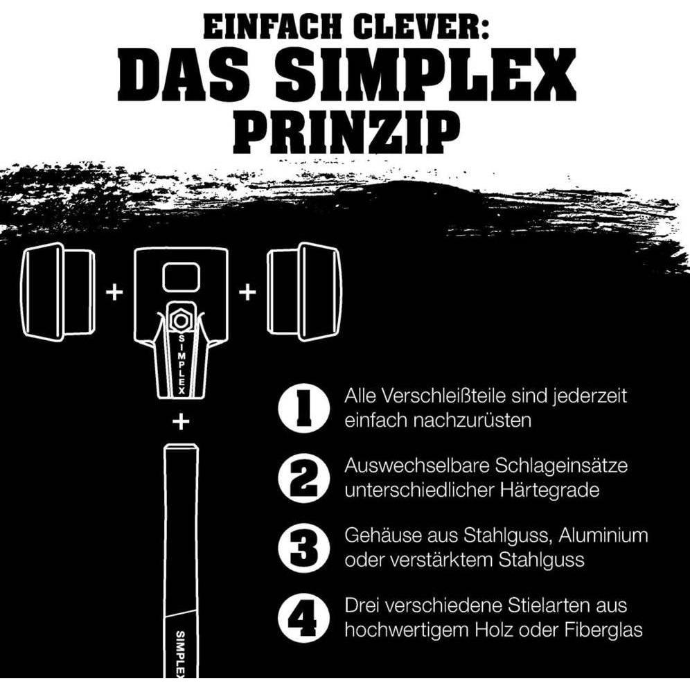 Thumbnail - Halder, Zubehör Schlagwerkzeug, Schonhammerkopf SIMPLEX Kopf-Ø 60 mm TPE-soft blau weich