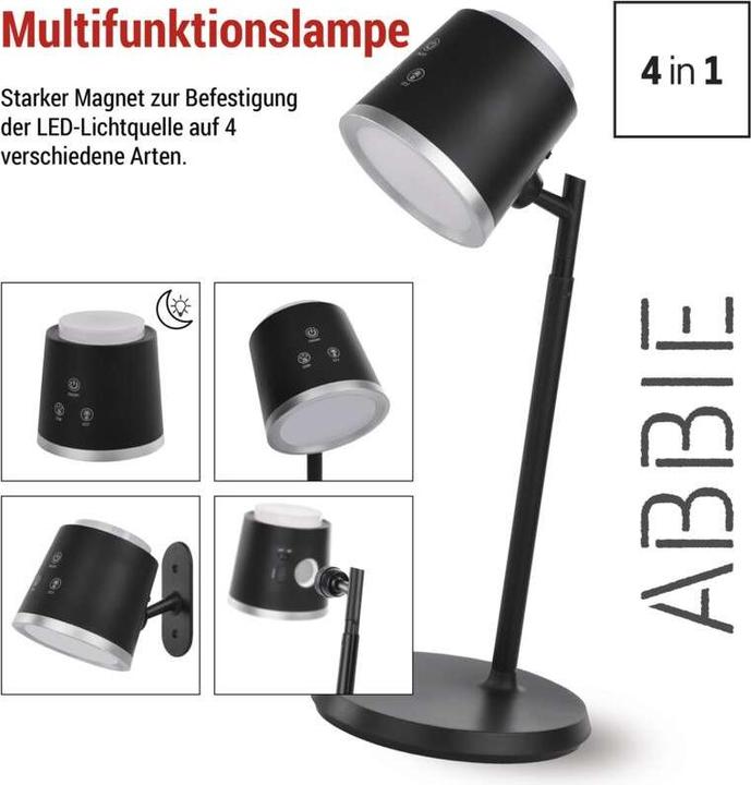 Produktbild Emos LED Schreibtischlampe ABBIE wiederaufladbar, schwarz (300 lm)