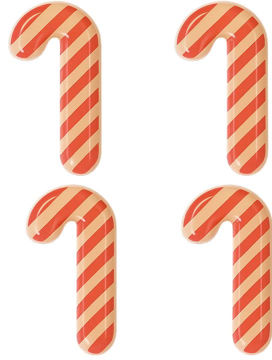 Actual product image FunCakes Chocolate decorations - Candy cane (24pcs) (24 pcs.)