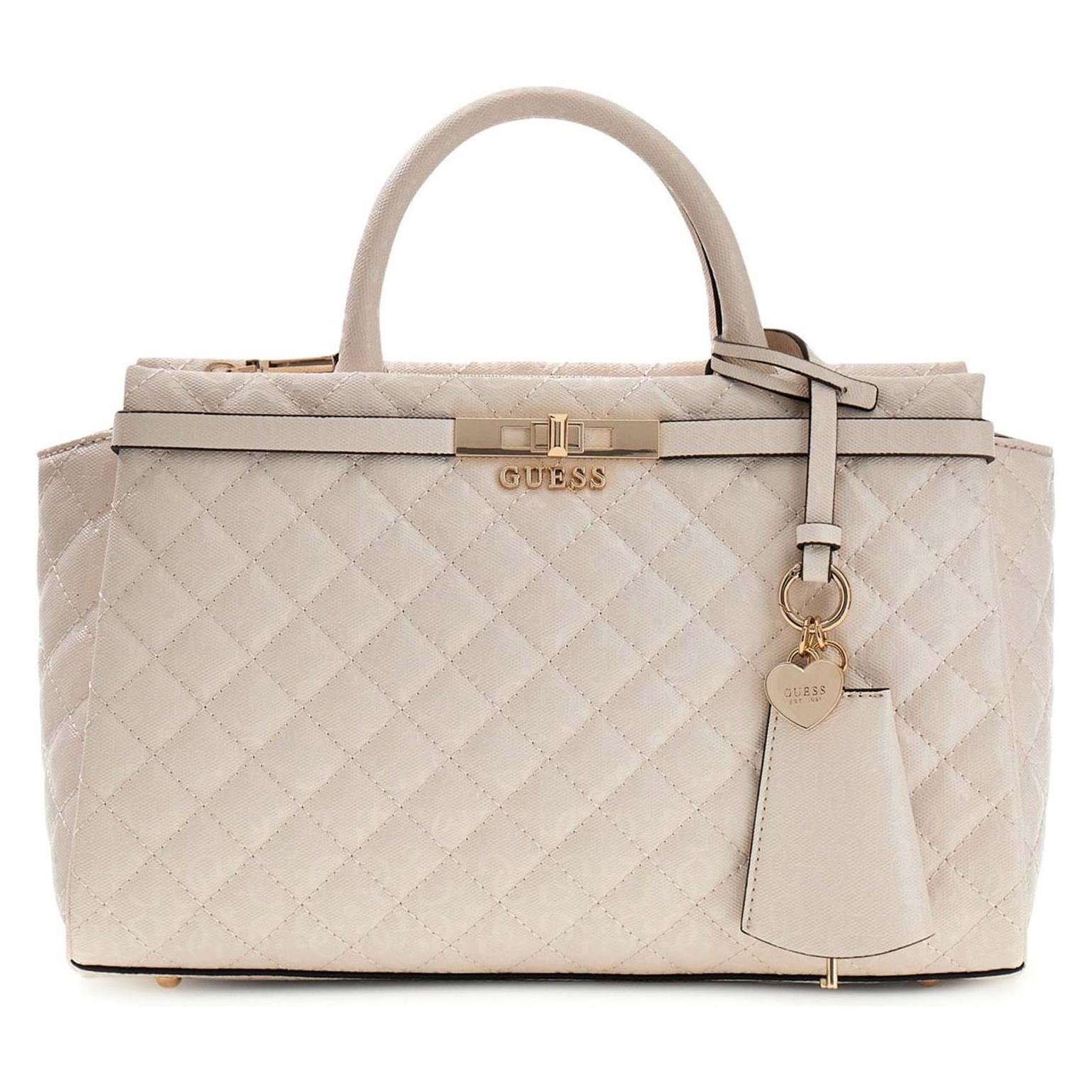 Guess, Damen, Handtasche, Idra Girlfriend Satchel, Beige