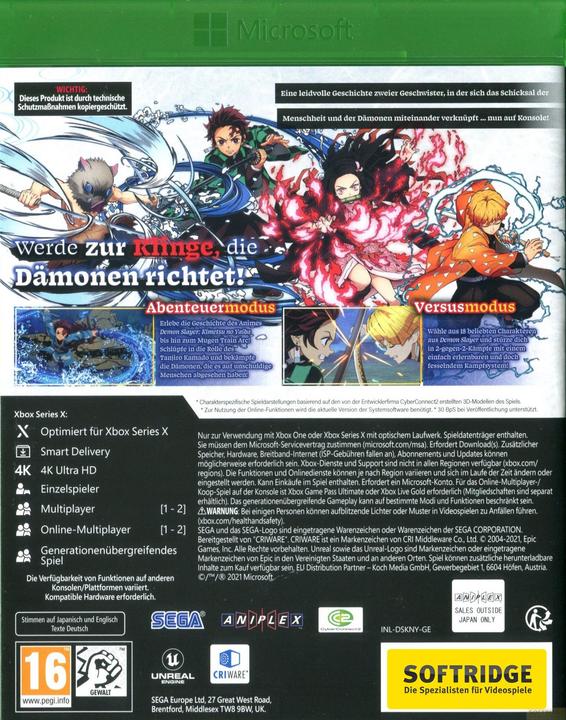 Immagine prodotto Atlus Demon Slayer Kimetsu no Yaiba The Hinokami Chronicle (Xbox One X, Xbox Series X, DE)