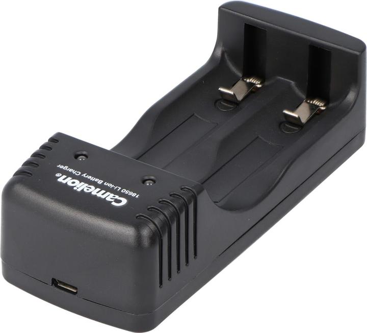 Actual product image Camelion Charger including Micro USB charging cable suitable for 1 or 2 Li-ion battery 18650s (Chargers without battery)