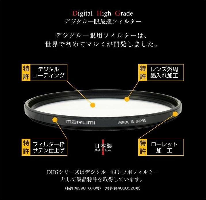 Actual product image Marumi UV series DHG (62 mm, UV filter)