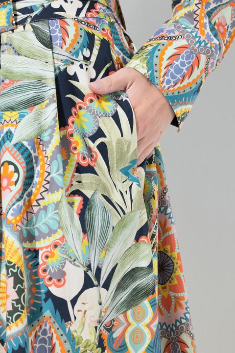 Actual product image Ulla Popken Groovy Patchwork Print Skirt (52)