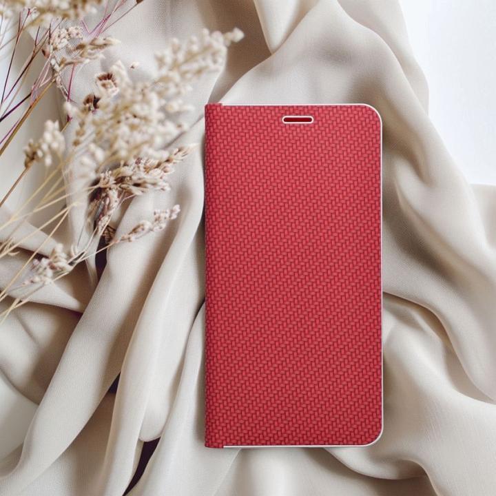 Produktbild OEM Book case LUNA Book Carbon for IPHONE 16 Pro red (Apple iPhone 16 Pro)