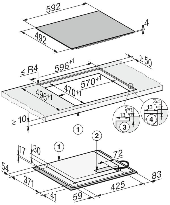 Actual product image Miele KM 8463 FX (59.20 cm, Induction hob)