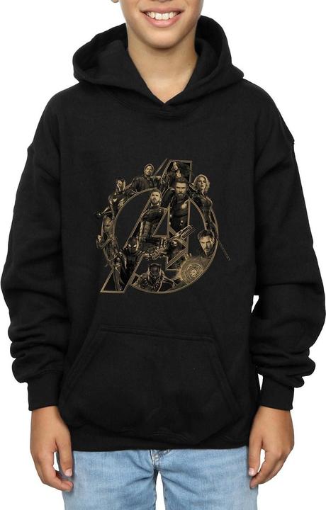 Immagine prodotto Avengers Infinity War Logo Felpa con Cappuccio Ragazzi (128)