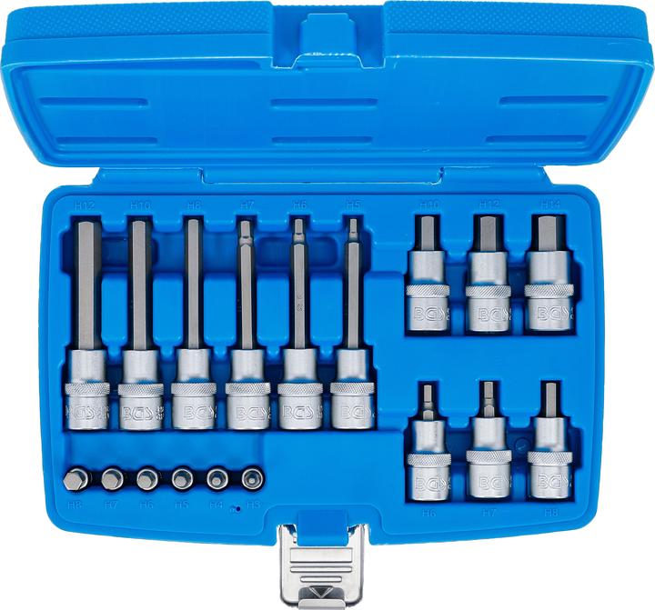 Produktbild BGS Bit-Einsatz-Satz (1x Innensechskant 12 mm, Innensechskant 5 mm, Innensechskant 14 mm, Innensechskant 10 mm, Innensechskant 6 mm, Innensechskant 4 mm, Innensechskant 7 mm, Innensechskant 3,0 mm, Innensechskant 8 mm)