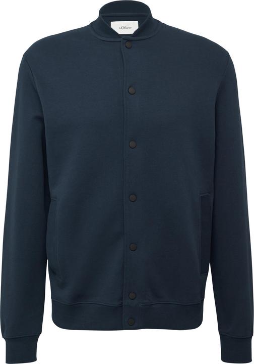 Produktbild s.Oliver Sweatshirt Jacke Strukturierte Sweatjacke mit Bomberkragen (L)