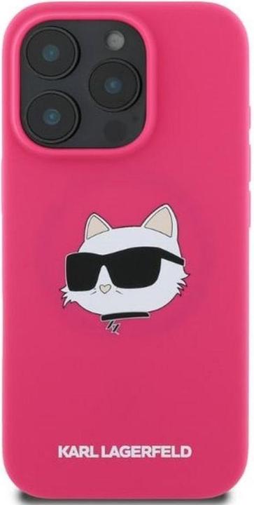 Actual product image Karl Lagerfeld KLHMP16XSCHPPLF iPhone 16 Pro Max fuksja/fuschia HC MagSafe Sil Choupette Head Print (Apple iPhone 16 Pro Max)
