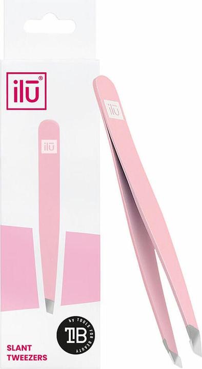 Tools for Beauty T4B ILU Pinzetta di precisione per sopracciglia per la depilazione del viso Rosa