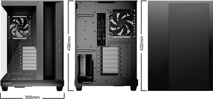 Actual product image be quiet! Light Base 500 Schwarz Midi Tower Gaming Gehäuse mit Seitenfenster (mATX, Mini-ITX, ATX)