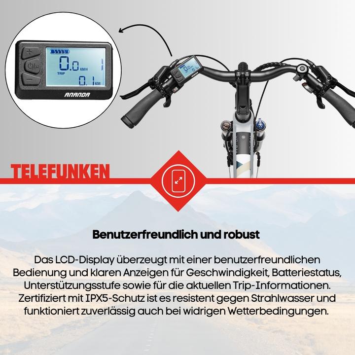 Actual product image Telefunken Trekking E-Bike Expedition XC941, Wheel size 28 ", Warranty 24 month(s), Light Grey (50 cm)