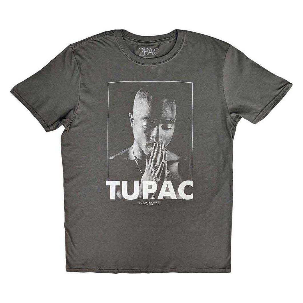 Tupac, Damen, Shirts, Praying, Grau, (Xxl)