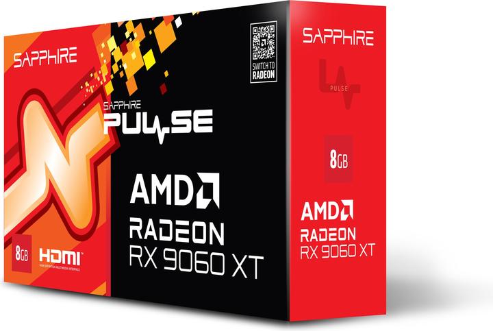 Produktbild Sapphire Pulse Radeon RX 9060 XT (8 GB, GDDR6)