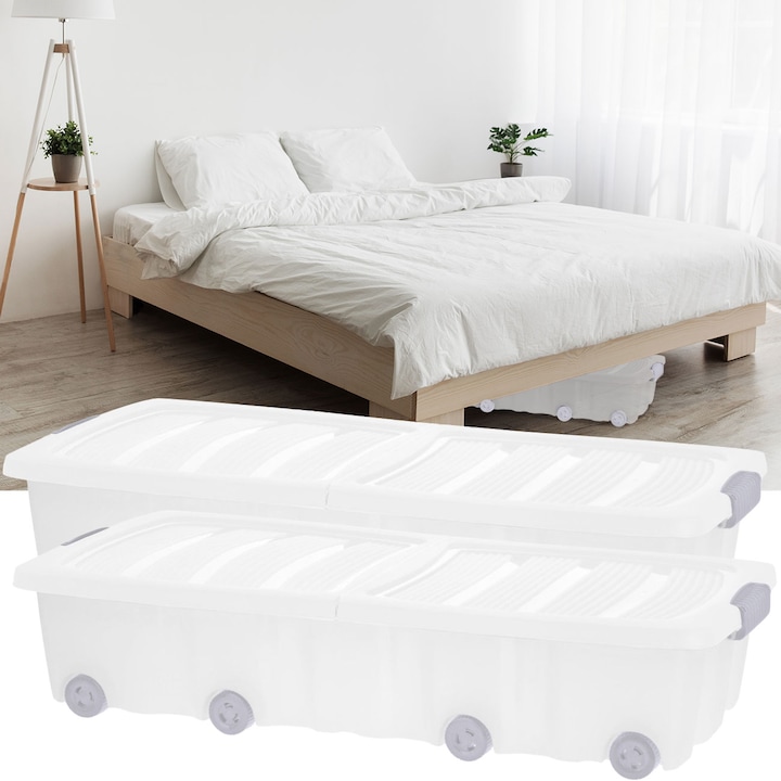 Produktbild Storage Solutions 2er-Set Unterbett-Box mit Rollen