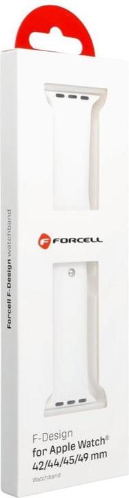Produktbild Forcell Strap F-DESIGN FA01 silicone strap for APPLE Watch 42 / 44 / 45 / 49 mm white (Silikon)