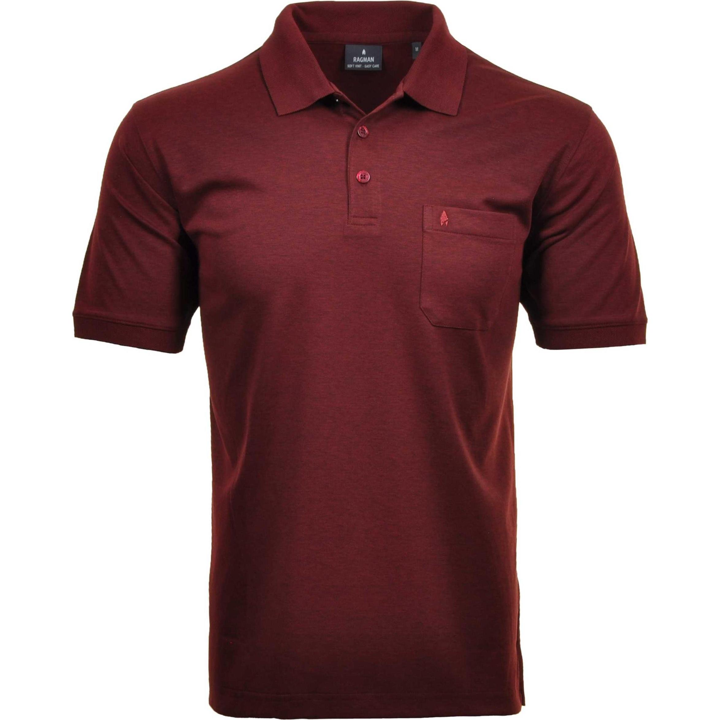 Ragman, Herren, Shirt, Herren-Poloshirt, Rot, (3XL)