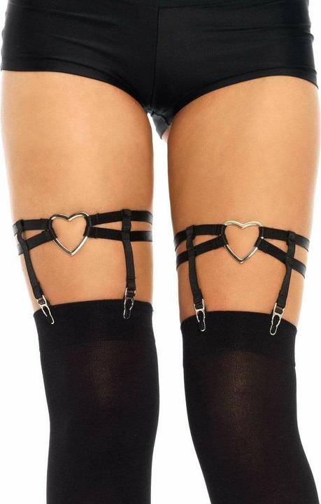 Produktbild Leg Avenue Dual Strap Heart Garters (One Size)