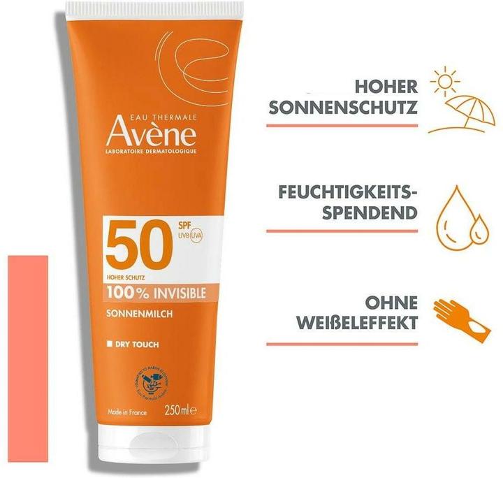 Actual product image Avène Sun milk (Suntan lotion, SPF 50+, 250 ml)