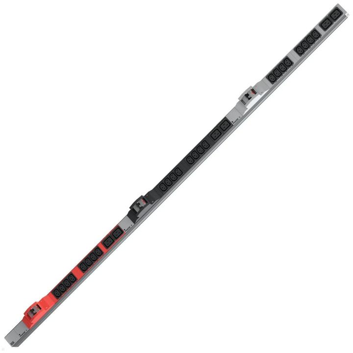 Produktbild Bachmann IT PDU ALU 1HE 24x C13 6x C19 2LS CEE 3x32A rot