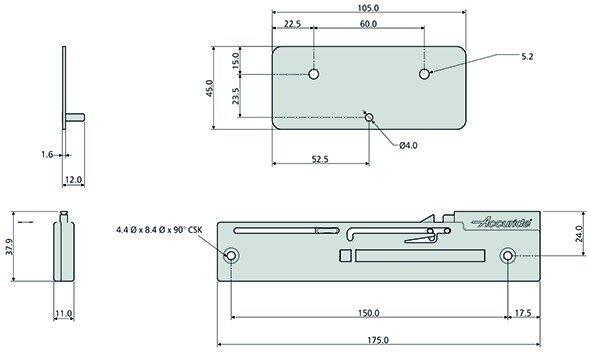 Actual product image Accuride Ball linear guide DA0115-RCH