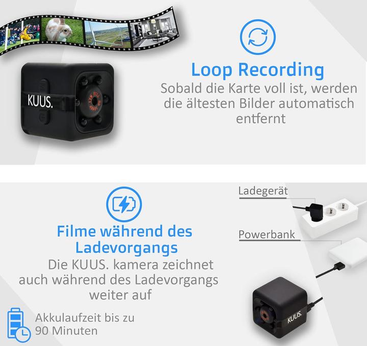 Image du produit Kuus. Mini caméra de surveillance, intérieur (1920 x 1080 Pixels)