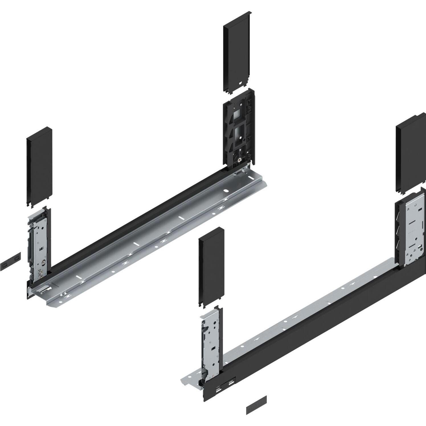 Blum, Schubladenauszüge, LEGRABOX free, Zarge Höhe C, NL 550, Carbonschwarz-matt