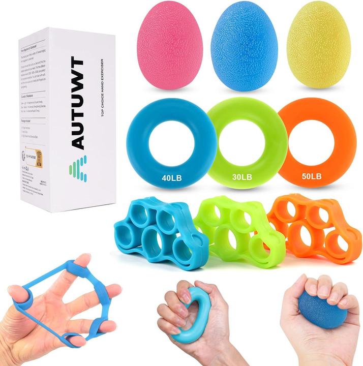 Autuwt Fingertrainer-Set für Hand- und Unterarmkräftigung
