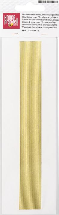 Actual product image Knorr Prandell Decorative wax strips 200x1mm PU=30 pieces bronze gold