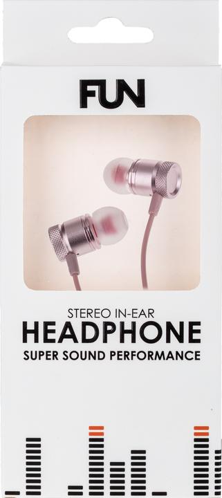 Actual product image Peter Jäckel FUN Stereo Headphone Premium Rose Gold with 3.5mm jack connection (Cable)