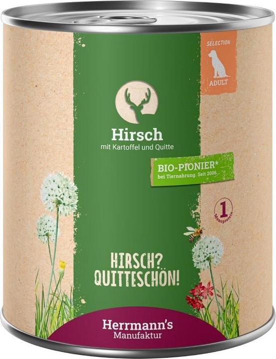 Herrmanns Hirsch mit Kartoffel und Quitte (Adult, 6 Stk., 800 g)