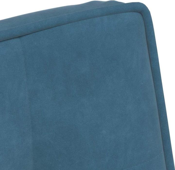 Produktbild vidaXL Relaxsessel mit Hocker Blau Samt Sessel Sessel mit Hocker