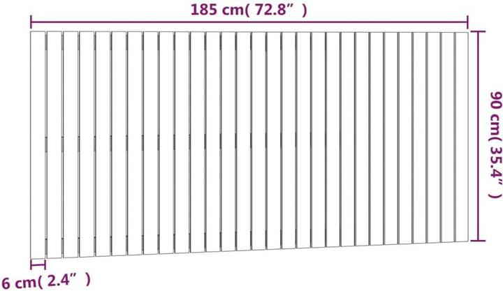 Actual product image vidaXL Wand-Kopfteil (185 x 3 x 90 cm)