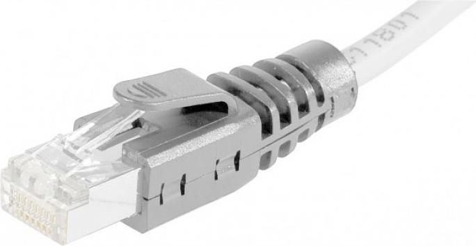 Exertis Connect Douille de protection contre le pliage pour connecteur RJ45, 10 pièces, grise Pour positionner la (Gaines pour câbles)