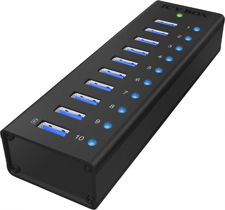 Actual product image Icy Box Ib-Ac6110 (USB-B, 10 Ports)