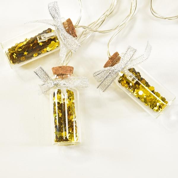 Actual product image Kögler LED fairy lights with glass bottle, 165cm (1.65 m)