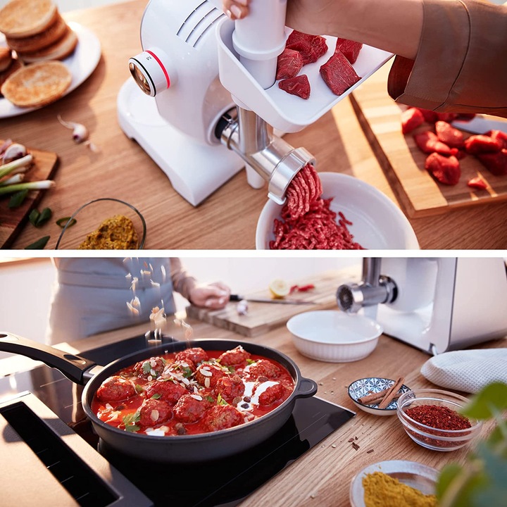 Actual product image Bosch Hausgeräte Meat mincer attachment, tamper, stainless steel perforated disc 4.5 mm, MUZ5FW1
