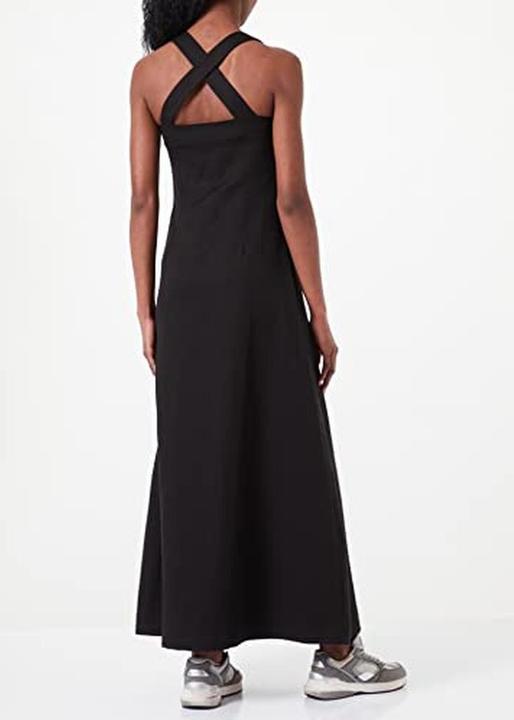 Actual product image Love Moschino Long Dress with Crossed Shoulder Straps (40)