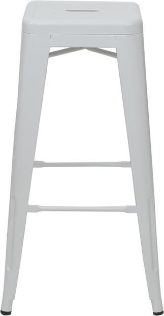 Produktbild Mendler Barhocker, Barstuhl Tresenhocker, Metall Industriedesign stapelbar - weiss