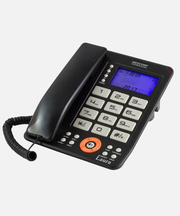 Actual product image Mescomp Technologies Laura MT 816 Gray landline phone