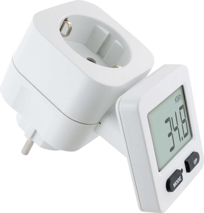 Actual product image Schwaiger Energy cost meter with flex. Display, white