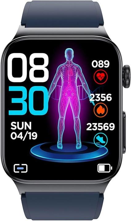 Actual product image Watchmark Cardio One Smartwatch Blue Blue One size Modern (43 mm)