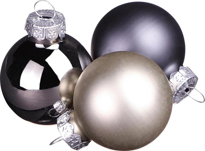 Produktbild Viana Mini Weihnachtskugeln Anthrazit 22St (22x)