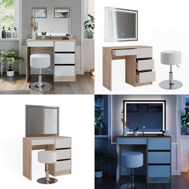 Actual product image Vicco Sherry with stool and lighting (90 x 75 x 40 cm)