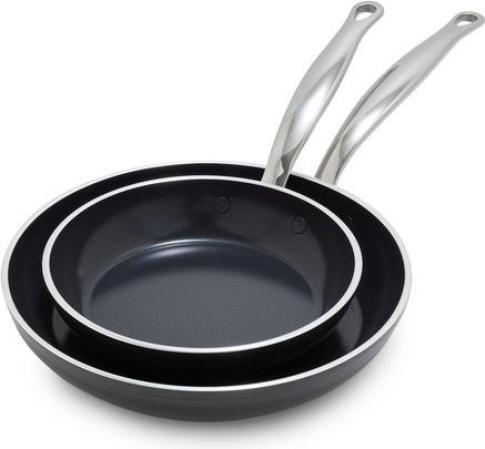 Produktbild Greenpan Premire set koekenpannen met keramische antikleeflaag 20/28cm (28 cm, Edelstahl)