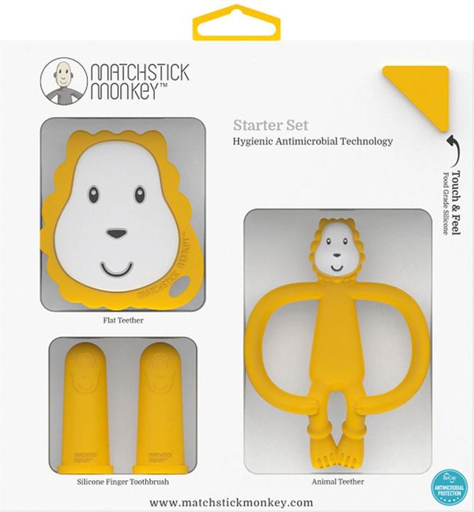 Produktbild Matchstick Monkey Beissring 'Ludo Löwe' Starter Set 4-teilig (3 Monate)