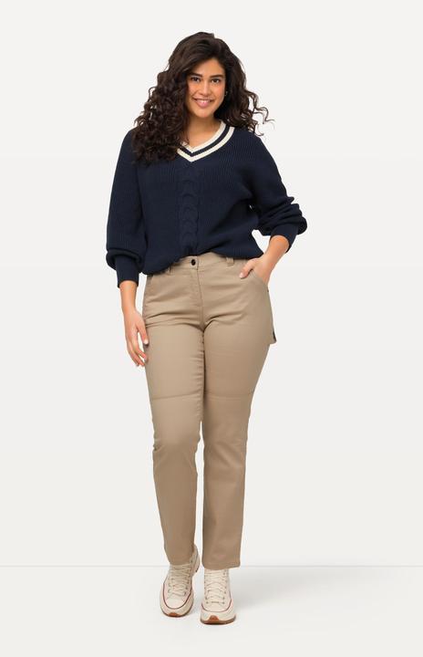 Immagine prodotto Ulla Popken Jeans utility modello Mandy con taglio della gamba ampio e dritto, tasca in stile cargo (54)