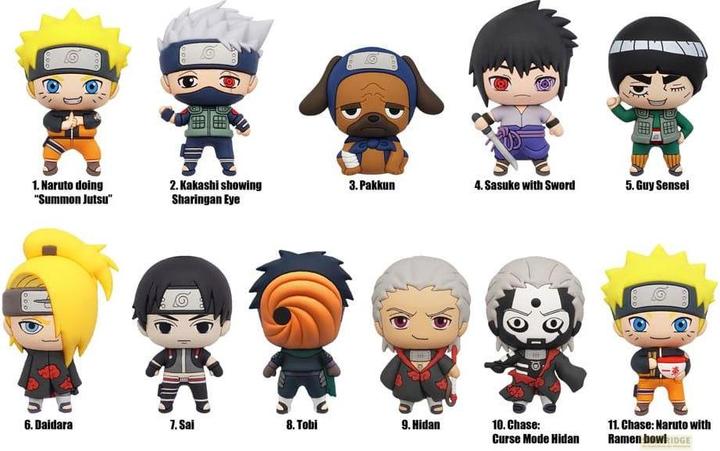 Actual product image Monogram Int. Naruto Shippuden PVC bag tags Series 3 Display (24)
