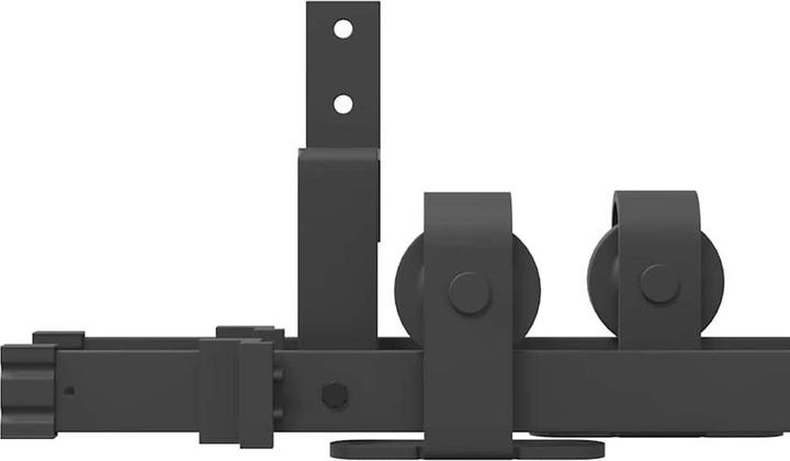 Produktbild VidaXL Schiebetürbeschlag-Set 152,5 cm Stahl Schwarz Schiebetürbeschlag Satz
